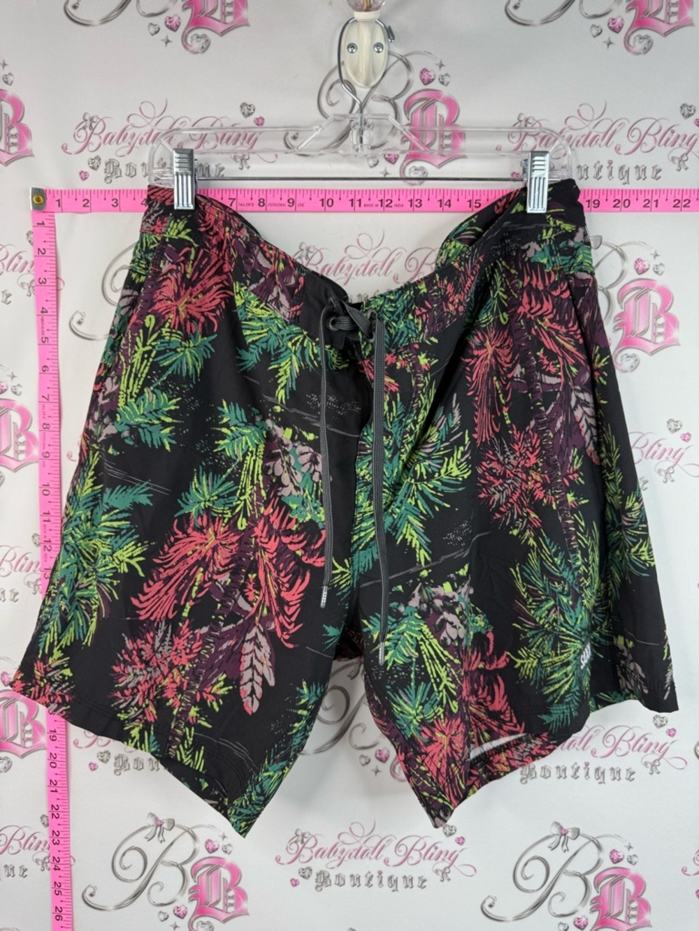 Saxx betawave swim shorts Men's Black Floral Swim Trunks - Multicolor Leaf Print